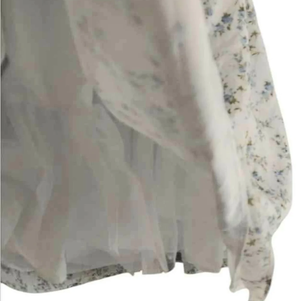 NWT Pippa & Julie Cream Kids Dress - Blue Flowers ~sz 14 - Picture 4 of 7